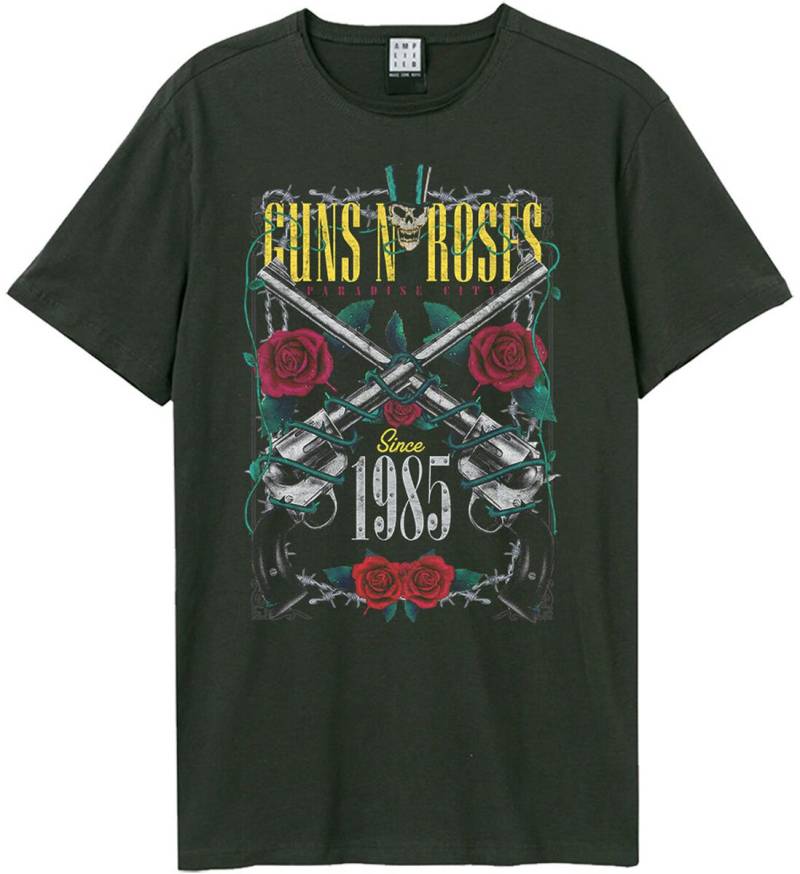 Guns N' Roses T-Shirt - Amplified Collection - LA Big Guns - S bis 3XL - für Männer - Größe XXL - charcoal  - Lizenziertes Merchandise! von Guns N' Roses