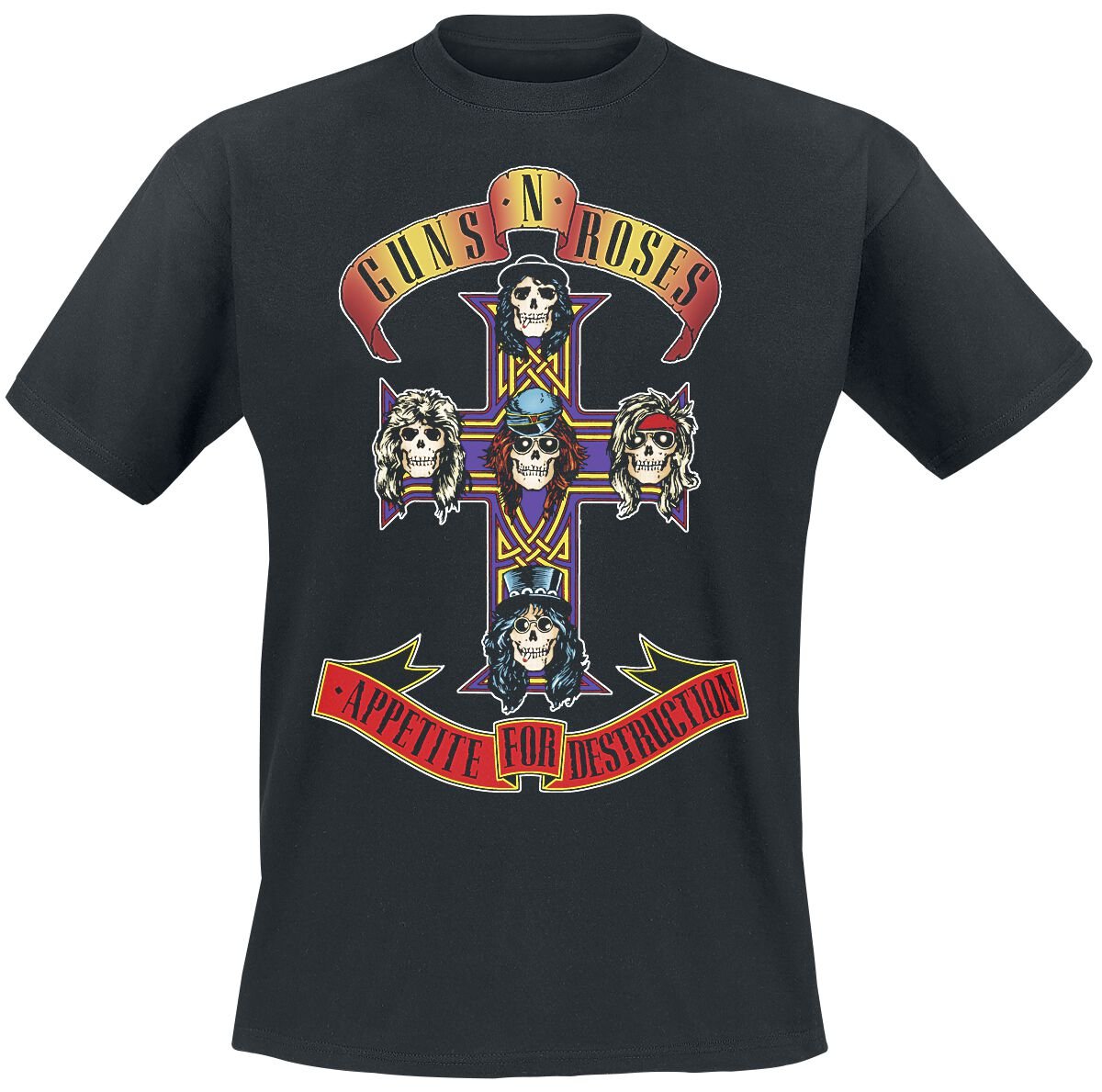 Guns N' Roses T-Shirt - Appetite For Destruction - Cover - S bis 4XL - für Männer - Größe M - schwarz  - Lizenziertes Merchandise! von Guns N' Roses