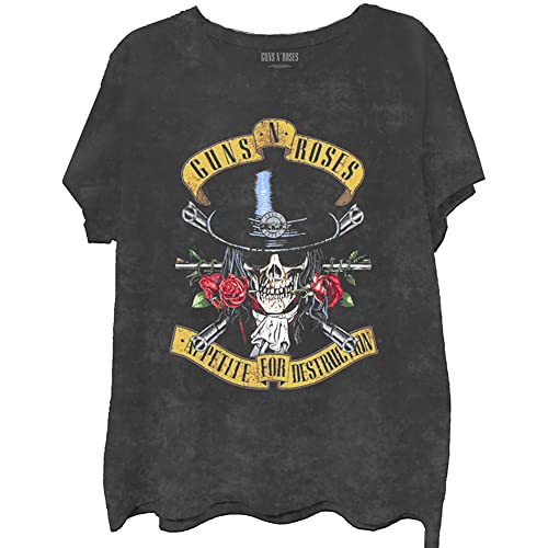 Guns N' Roses T Shirt Appetite Washed Nue offiziell Dip Dye on Schwarz Unisex XL von Guns N' Roses