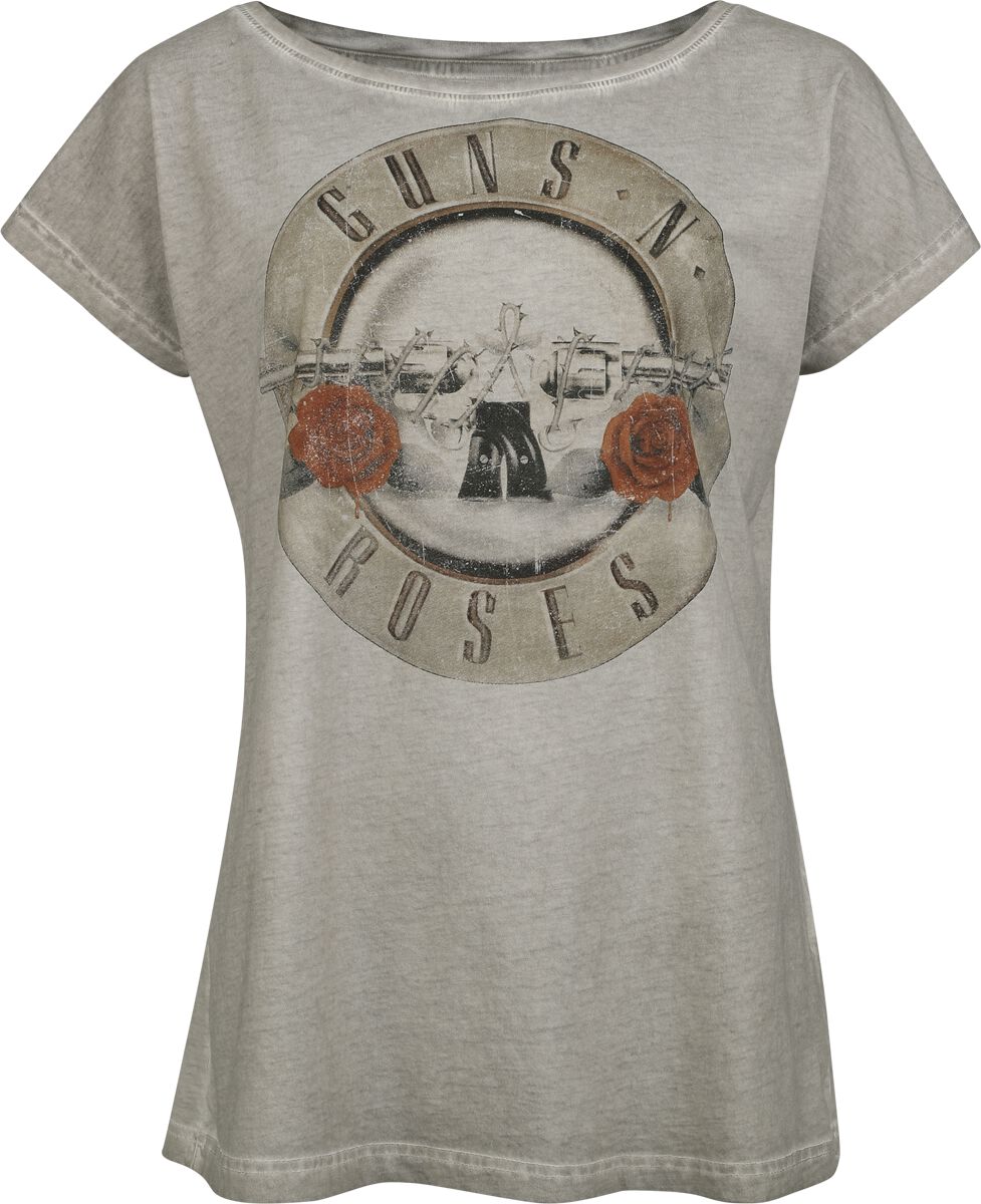 Guns N' Roses T-Shirt - Bullet Logo - S bis 4XL - für Damen - Größe XL - grau  - EMP exklusives Merchandise! von Guns N' Roses