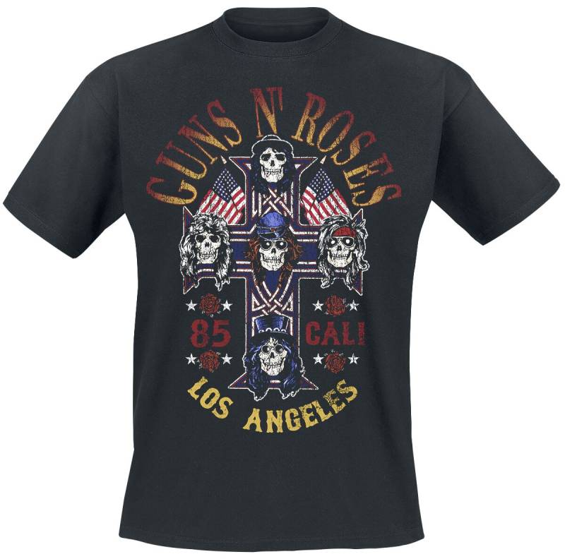 Guns N' Roses T-Shirt - Cali 1985 - S bis 3XL - für Männer - Größe S - schwarz  - Lizenziertes Merchandise! von Guns N' Roses