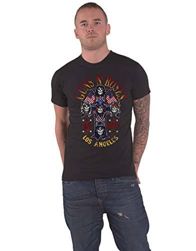 Guns N' Roses T Shirt Cali 85 Band Logo Nue offiziell Herren Schwarz S von Guns N' Roses