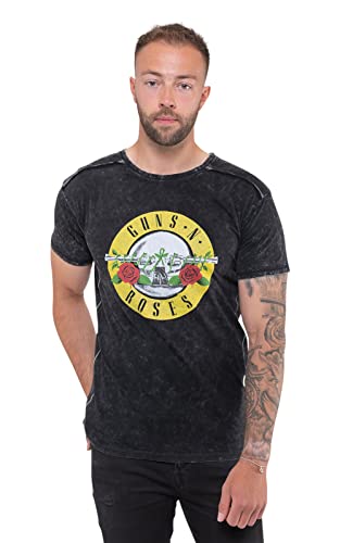 Guns N' Roses T Shirt Classic Band Logo Nue offiziell Herren Schwarz Snow Wash S von Guns N' Roses