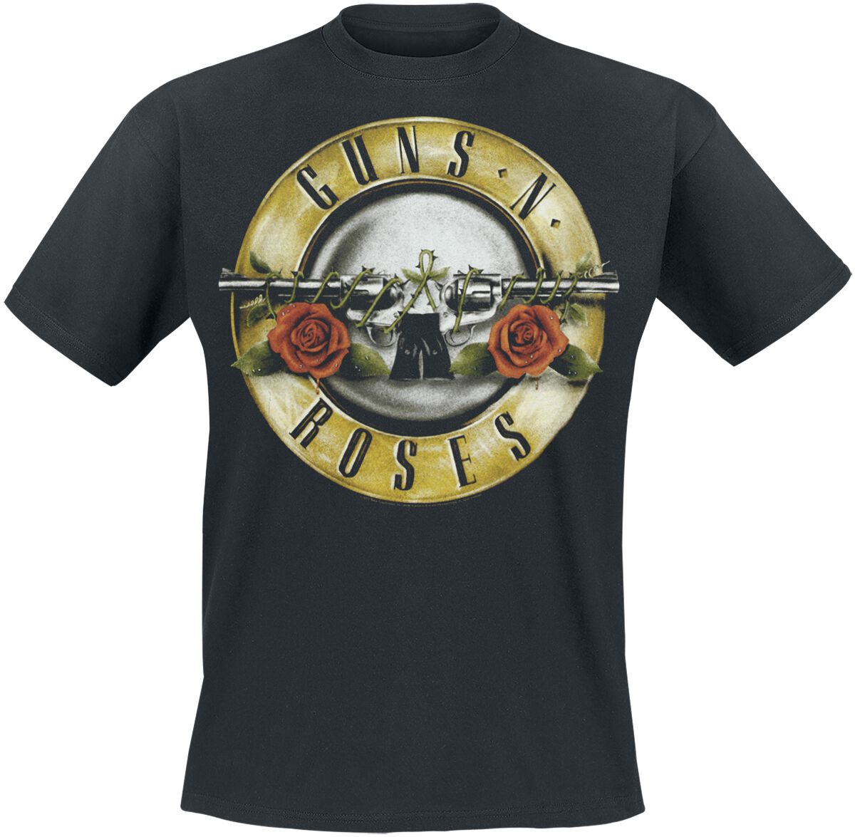 Guns N' Roses T-Shirt - Distressed Bullet - S bis 4XL - für Männer - Größe S - schwarz  - Lizenziertes Merchandise! von Guns N' Roses