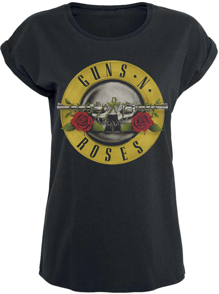 Guns N' Roses T-Shirt - Distressed Bullet - S bis XXL - für Damen - Größe L - schwarz  - Lizenziertes Merchandise! von Guns N' Roses