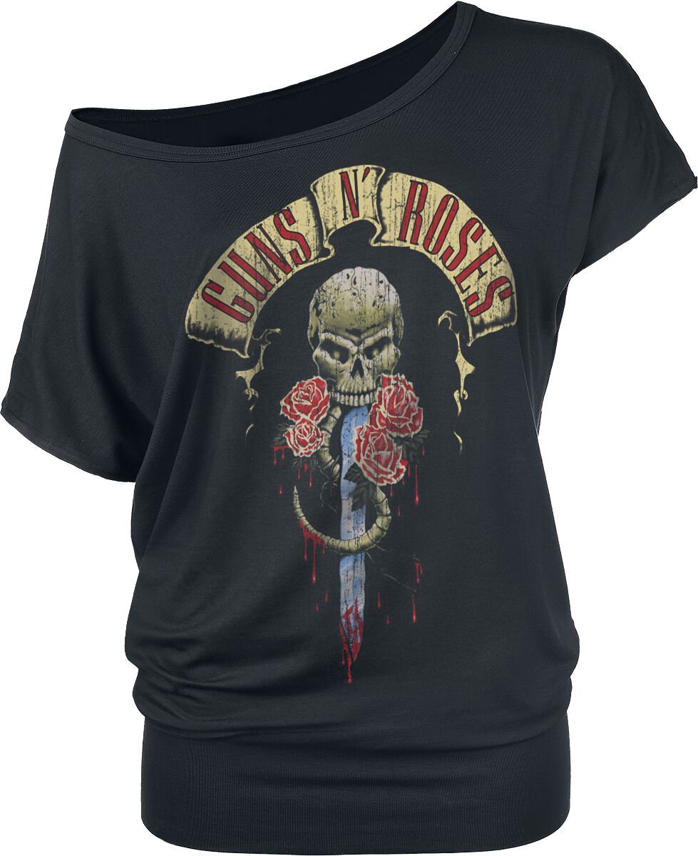 Guns N' Roses T-Shirt - Dripping Dagger - S bis M - für Damen - Größe S - schwarz  - EMP exklusives Merchandise! von Guns N' Roses