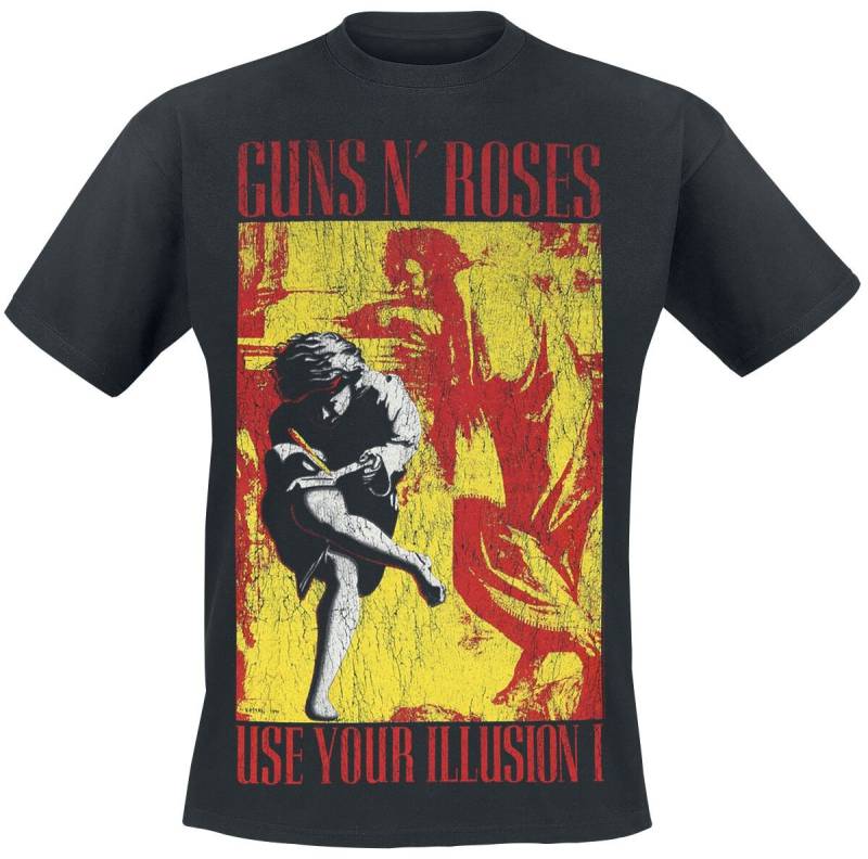 Guns N' Roses T-Shirt - Illusion - Get In The Ring - M bis XXL - für Männer - Größe M - schwarz  - Lizenziertes Merchandise! von Guns N' Roses