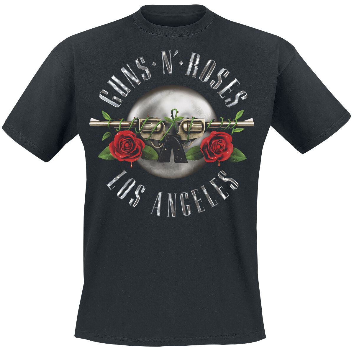 Guns N' Roses T-Shirt - Los Angeles Seal - S bis 5XL - für Männer - Größe 4XL - schwarz  - Lizenziertes Merchandise! von Guns N' Roses