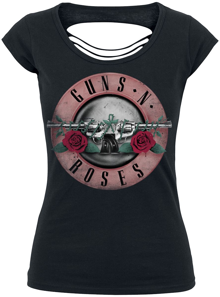 Guns N' Roses T-Shirt - Pink Bullet - S bis XL - für Damen - Größe L - schwarz  - Lizenziertes Merchandise! von Guns N' Roses