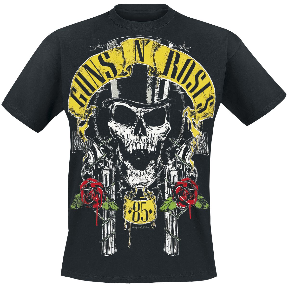 Guns N' Roses T-Shirt - Top Hat - S bis 5XL - für Männer - Größe 5XL - schwarz  - Lizenziertes Merchandise! von Guns N' Roses