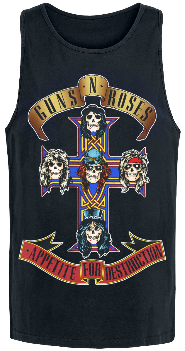 Guns N' Roses Tank-Top - Appetite For Destruction - S bis XXL - für Männer - Größe S - schwarz  - Lizenziertes Merchandise! von Guns N' Roses