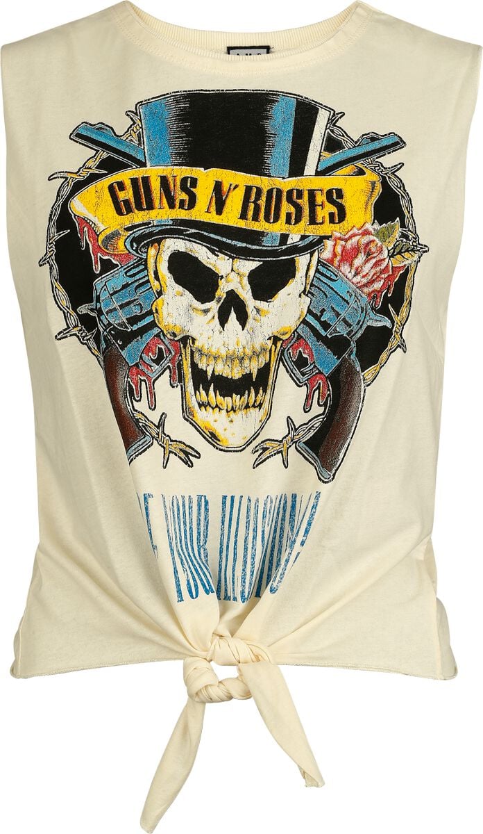 Guns N' Roses Top - Amplified Collection - Use Your Illusion - S bis XL - für Damen - Größe M - weiß  - Lizenziertes Merchandise! von Guns N' Roses