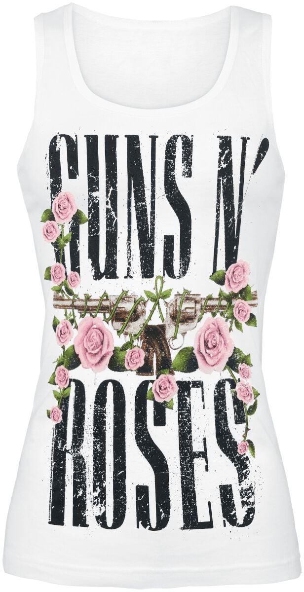 Guns N' Roses Top - Big Guns - L bis XXL - für Damen - Größe XXL - weiß  - Lizenziertes Merchandise! von Guns N' Roses