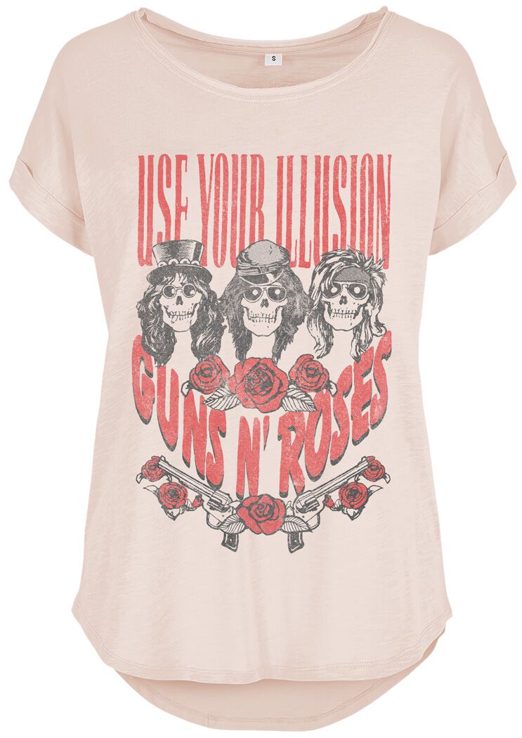 Guns N' Roses Use Your Illusion Roses T-Shirt pink in M von Guns N' Roses