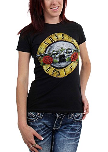 Guns n Roses - - Frauen Used-Look-Kugel-T-Shirt, Black, L von Guns N' Roses