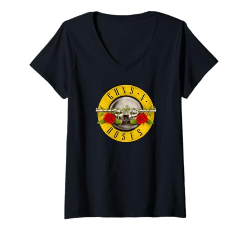 Damen Guns 'n' Roses Bullet Logo by Rock Off T-Shirt mit V-Ausschnitt Damen Guns 'n' Roses Bullet Logo by Rock Off T-Shirt mit V-Ausschnitt von Guns 'n' Roses