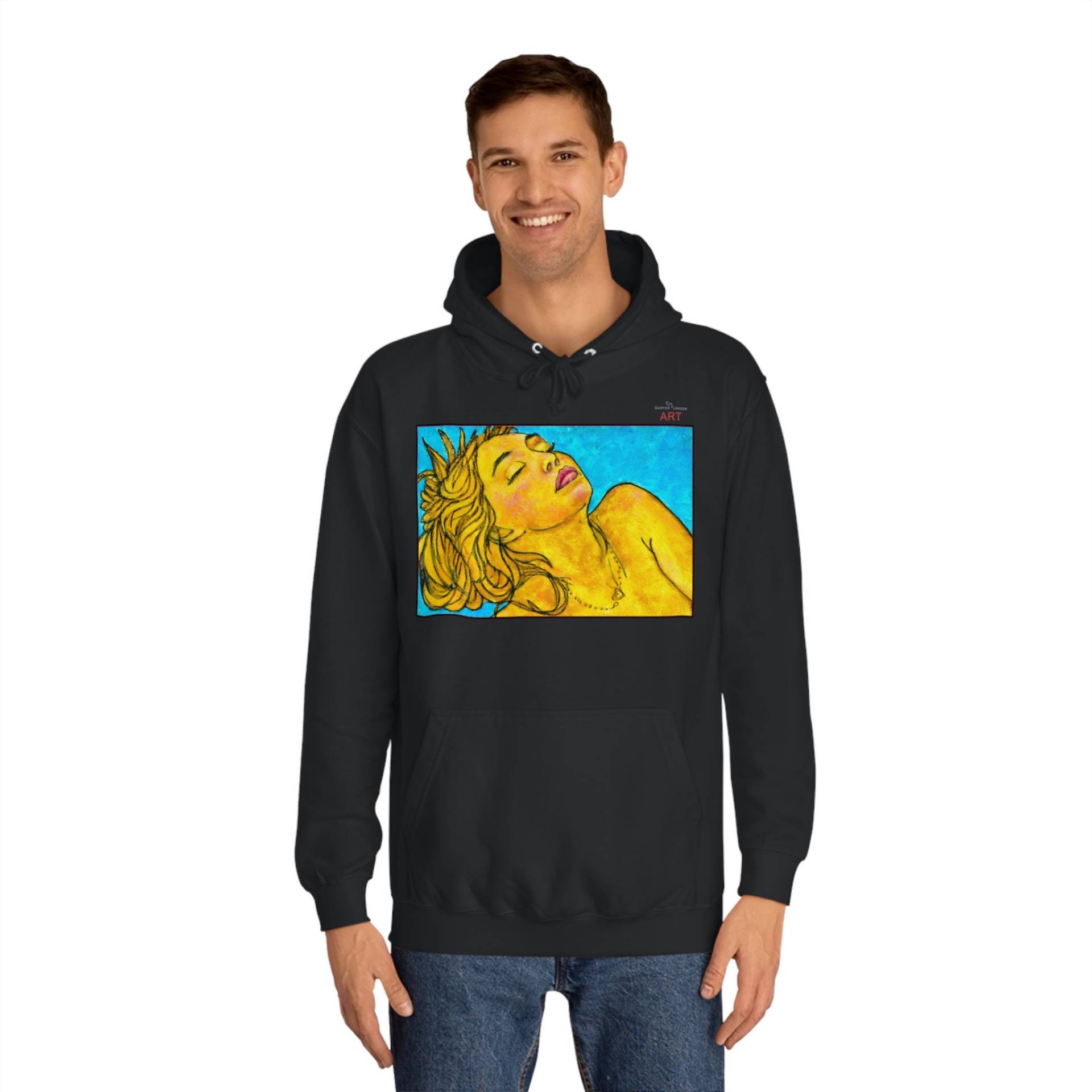 Unisex College Hoodie - Gesicht Pop Art Painting Moderne Unique Motiv Frontseite "Fine" Unisex College Hoodie - Gesicht Pop Art Painting Moderne Unique Motiv Frontseite "Fine" von GunterLanger