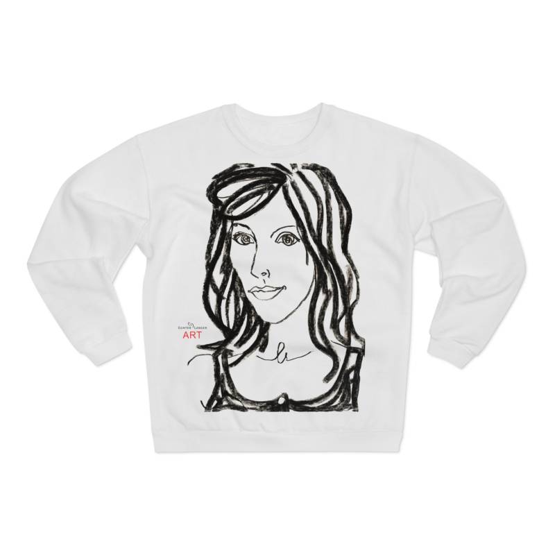 Unisex Crew Neck Sweatshirt | Eu - Line Art Unique Motiv "Esther" & Unisex Crew Neck Sweatshirt | Eu - Line Art Unique Motiv "Esther" & von GunterLanger