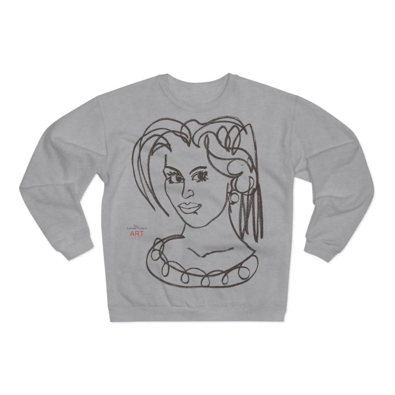 Unisex Crew Neck Sweatshirt | Eu - Line Art Unique Motiv "Magda" & Unisex Crew Neck Sweatshirt | Eu - Line Art Unique Motiv "Magda" & von GunterLanger
