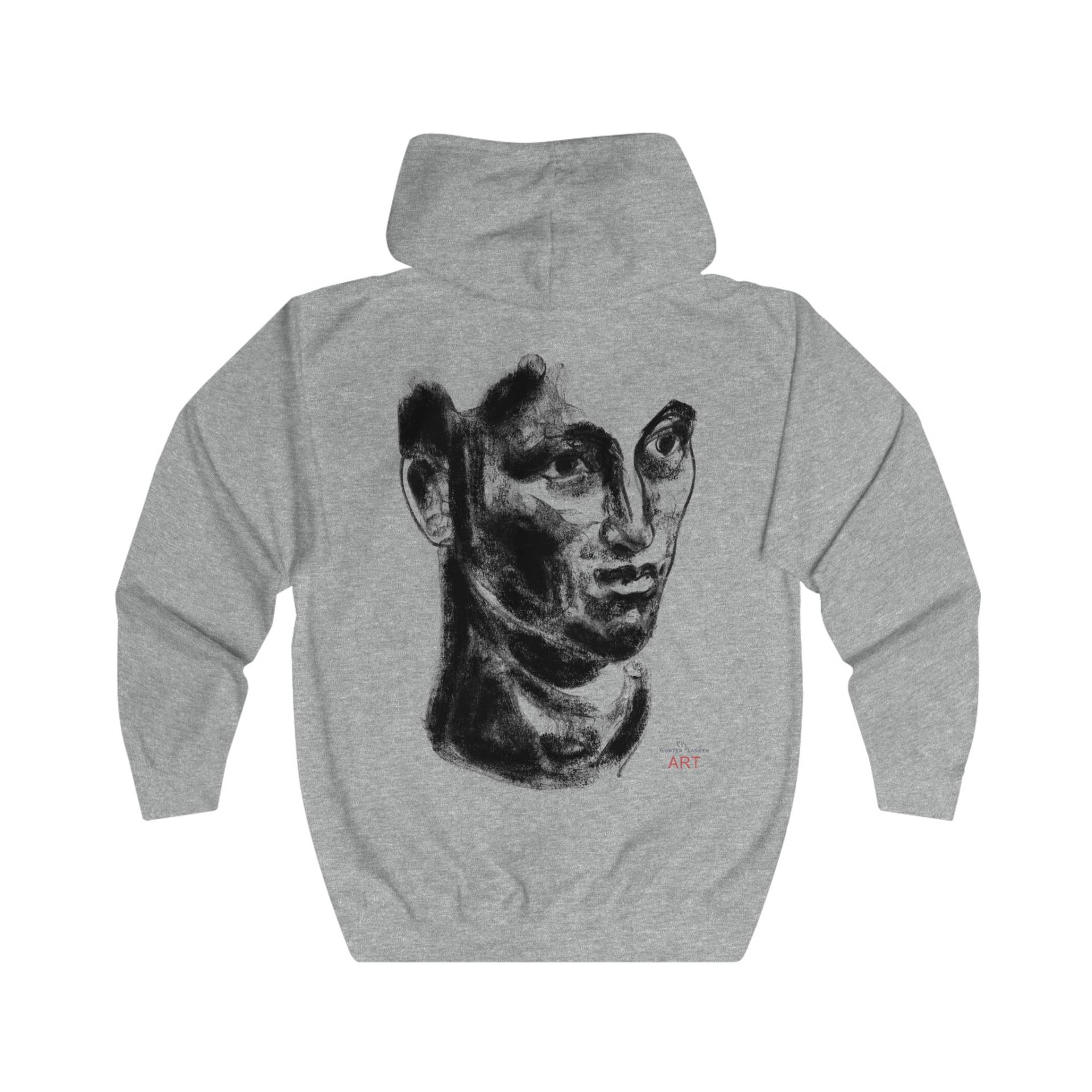 Unisex Full Zip Hoodie - Gesicht Pop Art -Moderne Unique Let's Groove Motiv Front "Paul" | Klein & Rückseite Unisex Full Zip Hoodie - Gesicht Pop Art -Moderne Unique Let's Groove Motiv Front "Paul" | Klein & Rückseite von GunterLanger