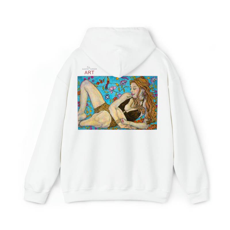 Unisex Heavy Blend™ Hooded Sweatshirt- Popart - Klimt Unique Motiv "Ida" & | Quer von GunterLanger