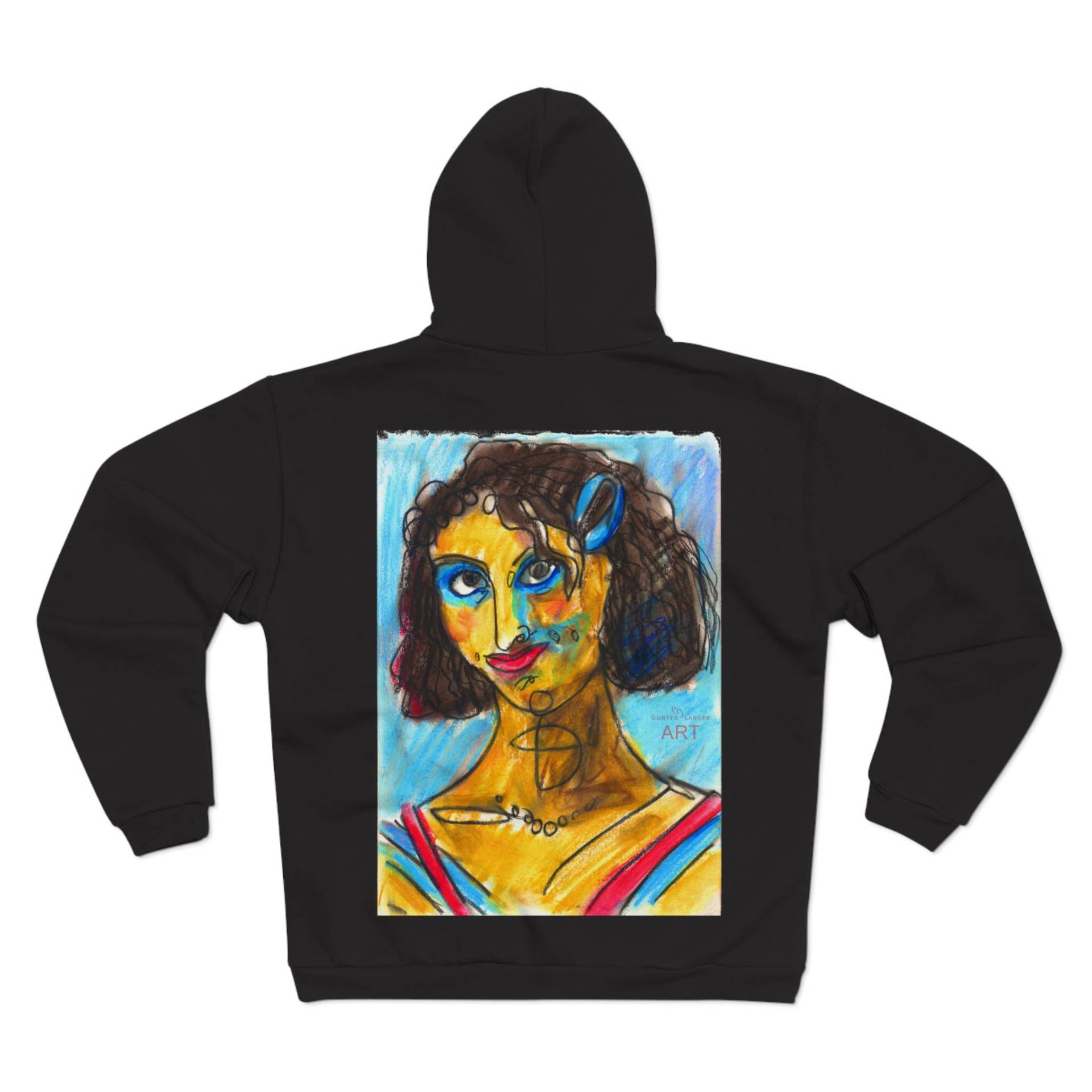 Unisex Hooded Zip Sweatshirt - Pop Art Motiv Front Ratte | Klein & Rückseite Frechdax Unisex Hooded Zip Sweatshirt - Pop Art Motiv Front Ratte | Klein & Rückseite Frechdax von GunterLanger