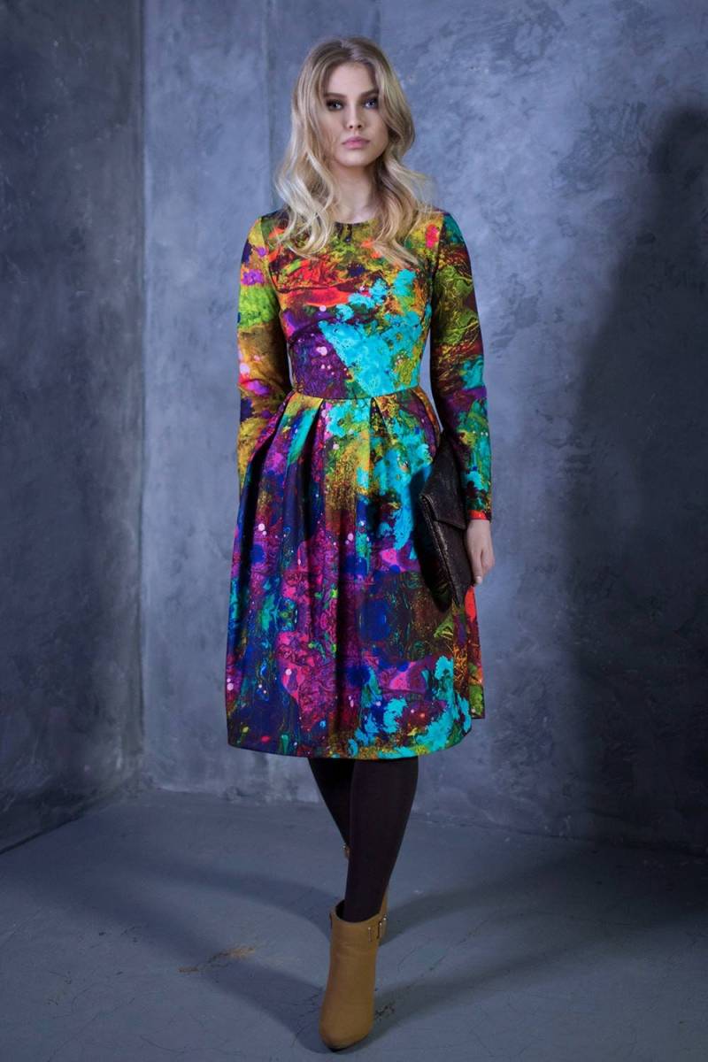 Abstraktes Brautjungferkleid, Übergröße Kleid, Winterkleid, Hochzeit Cocktailkleid, Frauen Ballkleid Abendkleid von Guntina