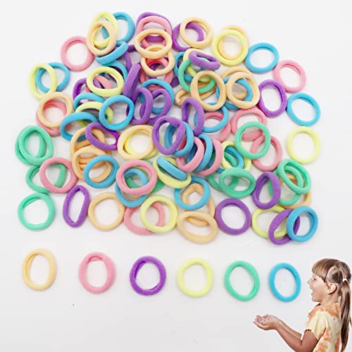 50 Stück Baby-Haargummis, Haarbänder für Mädchen, Baumwoll-Haargummis, Mini-Haargummis, nahtlos, weich, elastisch, Pferdeschwanz-Halter, Haarschmuck für Kleinkinder, Babys, Mädchen, Kinder von Gunwon