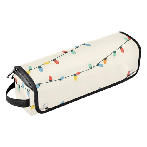 2-in-1-Haar-Werkzeug-Organizer mit hitzebeständigem Pad, Weihnachts-Lichterketten-Muster von GuoChe