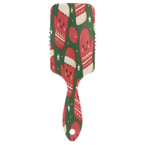 Antistatische Entwirrungsbürsten, Weihnachts-Fäustlinge, grüner Hintergrund für dickes Haar, verleiht Glanz und macht geschmeidig mit Männern, Frauen und Kindern von GuoChe