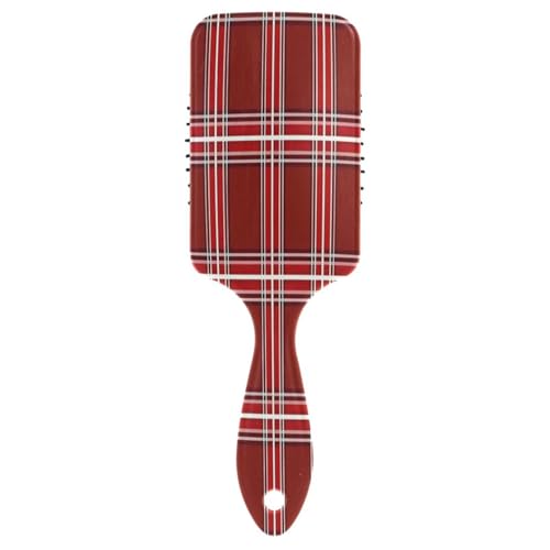 Antistatische Entwirrungsbürsten, rot, kariert, Weihnachten für dickes Haar, verleiht Glanz und macht geschmeidig mit Männern, Frauen und Kindern von GuoChe