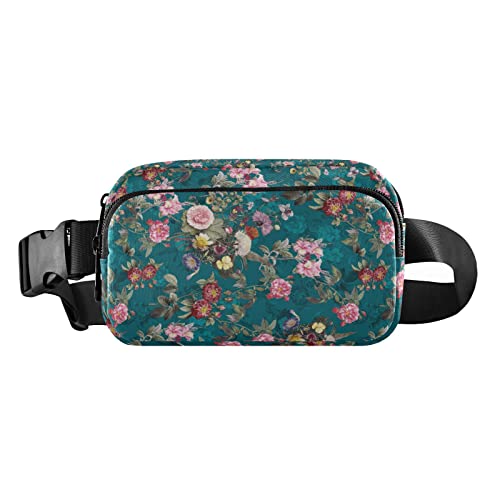 Aquarell-tropische Bauchtasche für Damen und Herren, Gürteltasche, Crossbody-Taschen mit verstellbarem Riemen, Mini-Hüfttasche für Workout, Laufen, Maschinenwäsche, 8 x 6.5 x 2.3 Inches, Bauchtasche von GuoChe