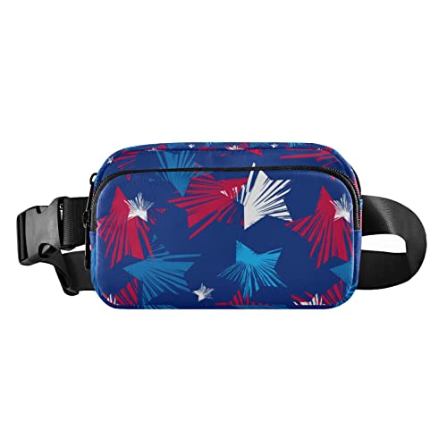 Bauchtasche mit amerikanischer Flagge für Damen und Herren, Gürteltasche, Crossbody-Taschen mit verstellbarem Riemen, Mini-Hüfttasche für Workout, Laufen, Maschinenwäsche, 8 x 6.5 x 2.3 Inches, Bauchtasche von GuoChe