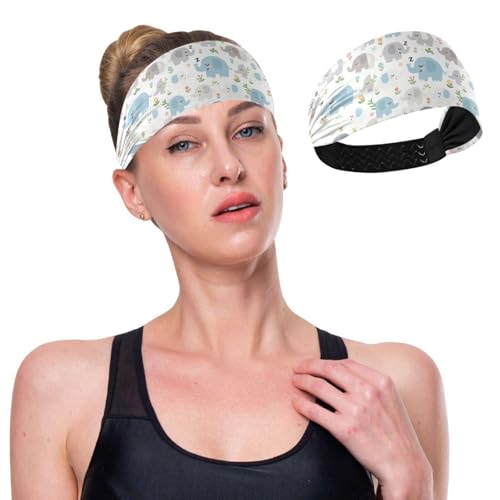 Blaues Calla-Lilien-Kunst-Stirnband, kühlend, schweißabsorbierend, dehnbare Schweißbänder für den Kopf, für Fitnessstudio, Alltag, Workouts von GuoChe