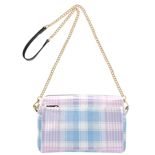 Crossbody Kleine Taschen für Frauen Veganes Leder Damen Crossbody Geldbörse Wasserdicht Schultertasche Pastell Karomuster Crossbody Kleine Taschen für Frauen Veganes Leder Damen Crossbody Geldbörse Wasserdicht Schultertasche Pastell Karomuster von GuoChe