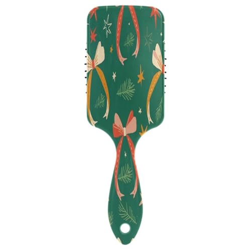 Festive Bows Pinienstern-Weihnachts-Muster, antistatische Entwirrungsbürsten für dickes Haar, verleiht Glanz und macht geschmeidig, für Männer, Frauen, Kinder von GuoChe