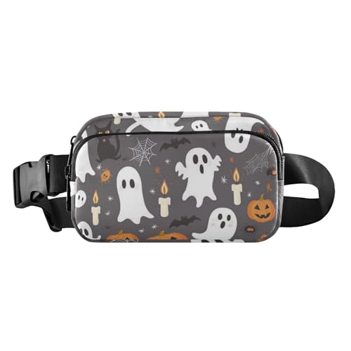 Gürteltasche für Damen und Herren, dunkelgrauer Kürbis, Halloween-Druck, niedlich, wasserabweisend von GuoChe