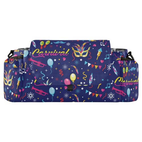 GuoChe Doppel-Kinderwagen-Organizer, Karneval, Lila, Urlaub, Party, Karneval, dunkelblau, mit rutschfestem Schultergurt und Kinderwagen-Zubehör für Para Carro de ni?os para frio, Karneval Lila Urlaub GuoChe Doppel-Kinderwagen-Organizer, Karneval, Lila, Urlaub, Party, Karneval, dunkelblau, mit rutschfestem Schultergurt und Kinderwagen-Zubehör für Para Carro de ni?os para frio, Karneval Lila Urlaub von GuoChe