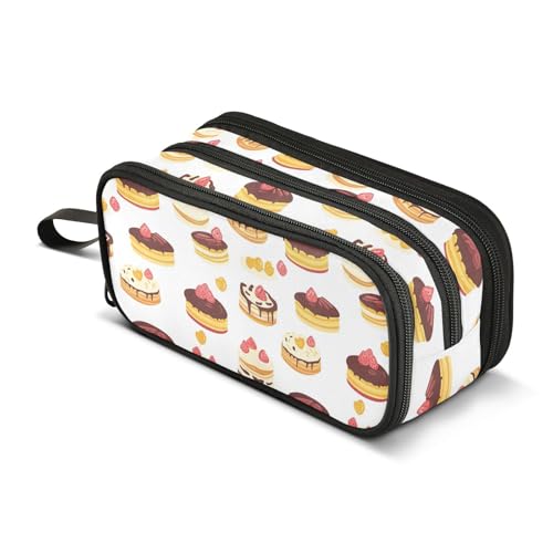 GuoChe Federmäppchen aus Nylon für Kuchen, große Kapazität, Federmäppchen für High School, Schreibwaren für adrette Schüler von GuoChe