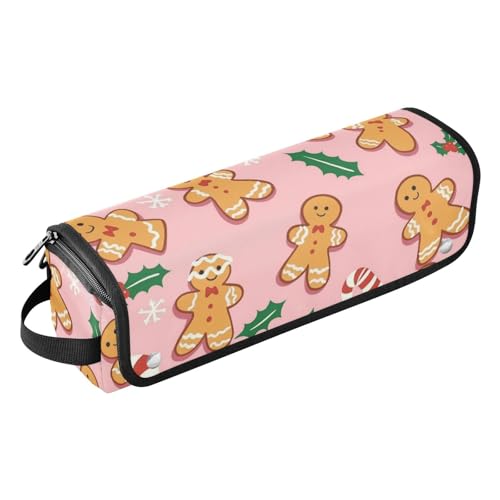 GuoChe Haarwerkzeug-Reisetasche für Frauen mit hitzebeständiger Matte, Weihnachtslebkuchenmann von GuoChe