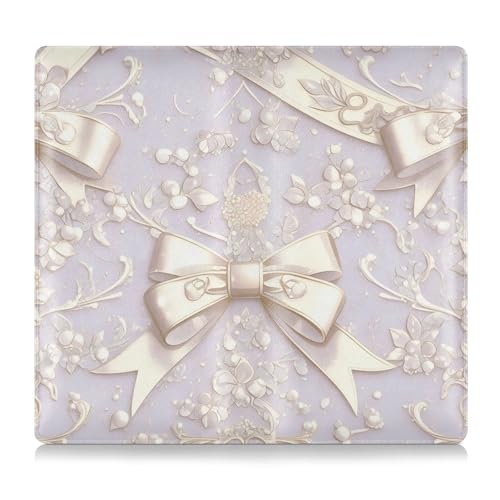 GuoChe Leder Auto Registrierung Versicherung & Ausweishalter Herren Damen Auto Essentials für Karten, Essential Dokument Führerschein Gold Schleife Floral Lila Muster von GuoChe