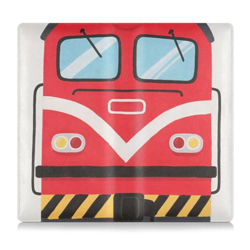 GuoChe Leder Auto Registrierung & Versicherung Kartenhalter Männer Frauen Essential Wallet Case für wichtige Dokumente, Führerschein, Karten Rote Zugkunst von GuoChe