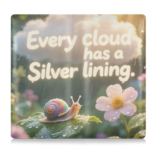 GuoChe Leder Auto Registrierung und Versicherungshalter Männer Frauen Essential Wallet Case für Dokumente, Karten, Führerschein Jede Wolke hat eine Silberfutter Tierschnecke von GuoChe