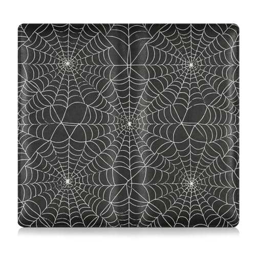 GuoChe Leder Auto Zulassung und Versicherungshalter Herren Damen Dokumententasche für jedes Auto, LKW, Motorrad, Anhänger oder Boot Arachnid Web Repeat Muster von GuoChe