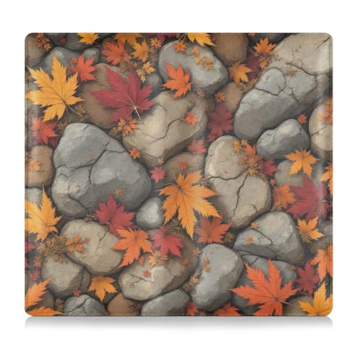 GuoChe Leder Registrierung und Versicherung Kartenhalter Herren Damen LKW Zubehör für Karten Essential Dokument Führerschein Fahrzeug Papierkram Herbst Rock Stone Camouflage Muster von GuoChe