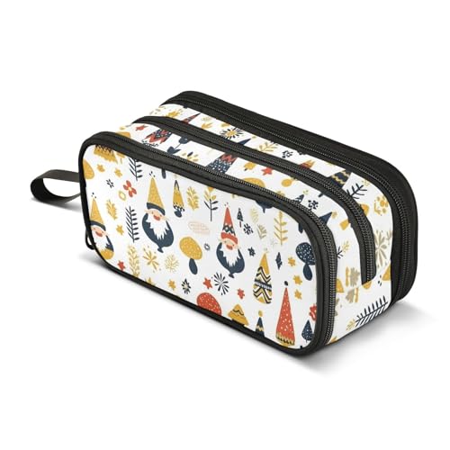 GuoChe Nylon-Federmäppchen mit Reißverschluss, großes Fassungsvermögen, großes Federmäppchen, Schreibwaren-Tasche für Grundschüler von GuoChe