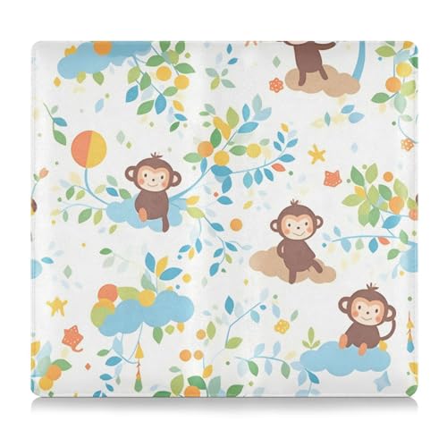 GuoChe PU Leder Auto Zulassung und Versicherung Kartenhalter Herren Damen LKW Zubehör für Dokumente, Karten, Führerschein Affe Tropisches Muster von GuoChe