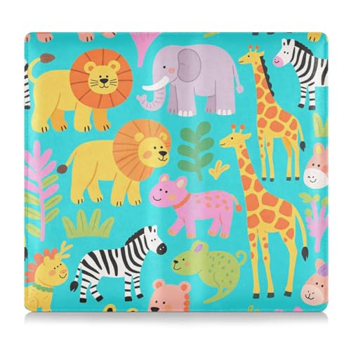 GuoChe Pu Leather Car Registration and Insurance Holder Men Women Prefect Car Essentials Wallet for Cards, Essential Document Driver License Safari Animal Print von GuoChe