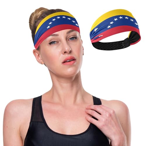 GuoChe Venezuela-Flagge, rutschfest, elastisch, Schweißbänder für Fitnessstudio, Sport, Volleyball, Laufen von GuoChe