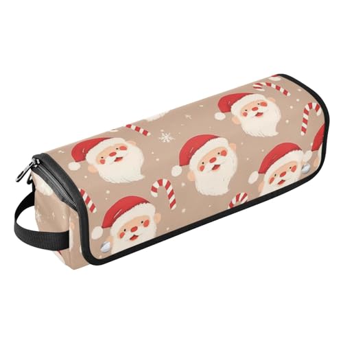 GuoChe Wasserdichter flacher Lockenstab, Reise-Organizer und hitzebeständige Matte, bezauberndes Weihnachtsmann-Weihnachtsmuster von GuoChe